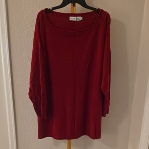 Newport News Rich Red Knit Top